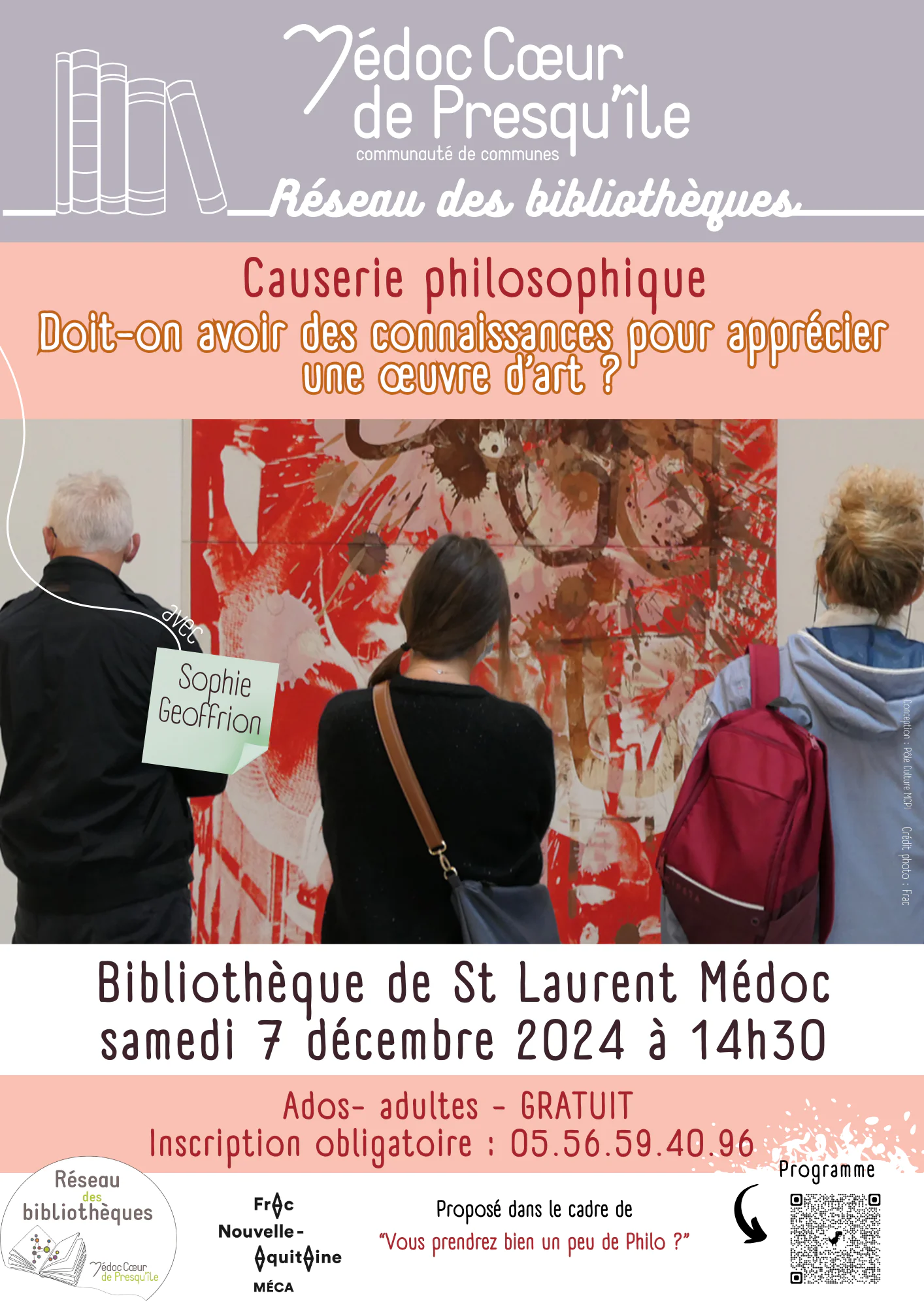 Causerie philosophique " Doit-on avoir des connaissances pour apprécier une oeuvre d'art ?"