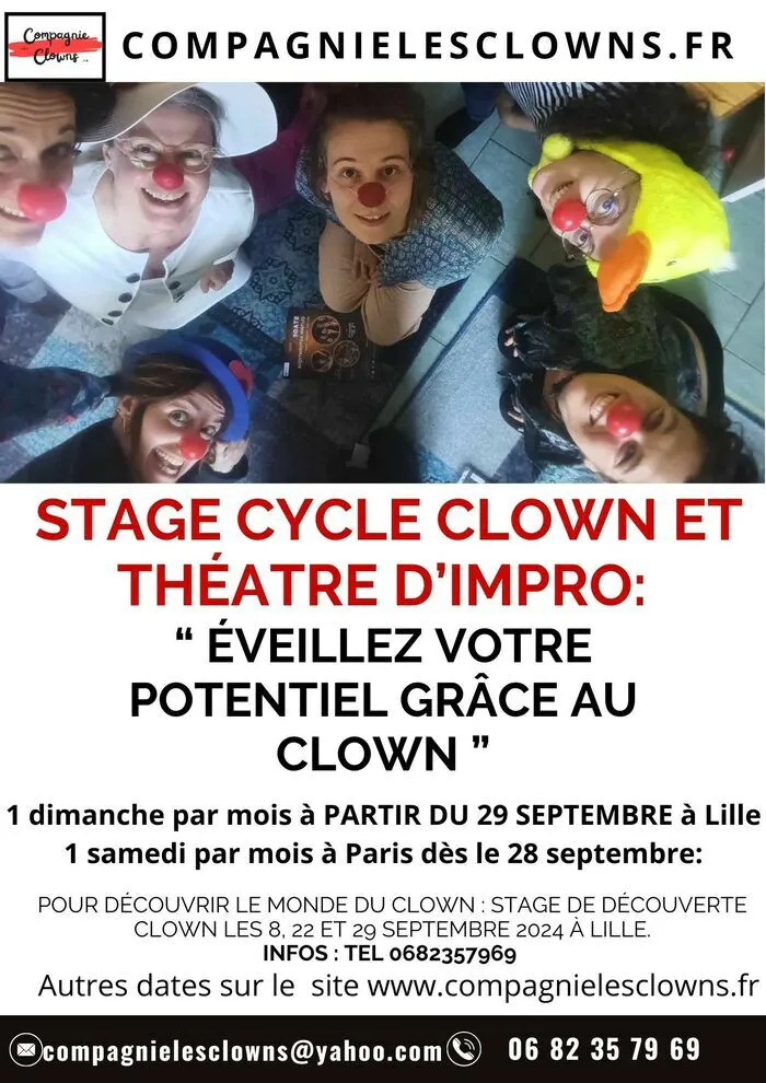 STAGE CLOWN CYCLE ET THÉ TRE D'IMPRO : RECONNECTEZ-VOUS À VOTRE ART ! théatre moderne Arc-lès-Gray