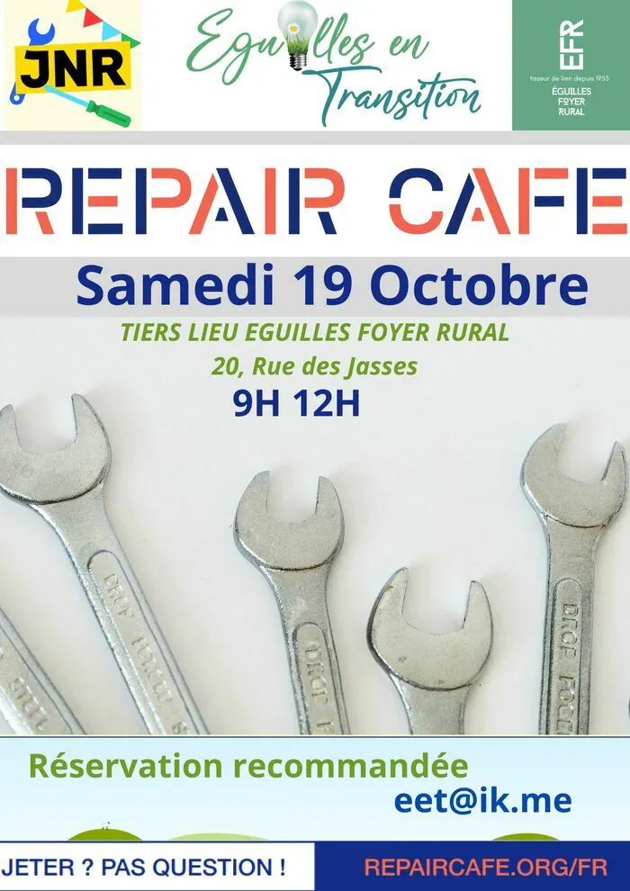 Repair Café d'Éguilles Tiers lieu des Jasses Éguilles