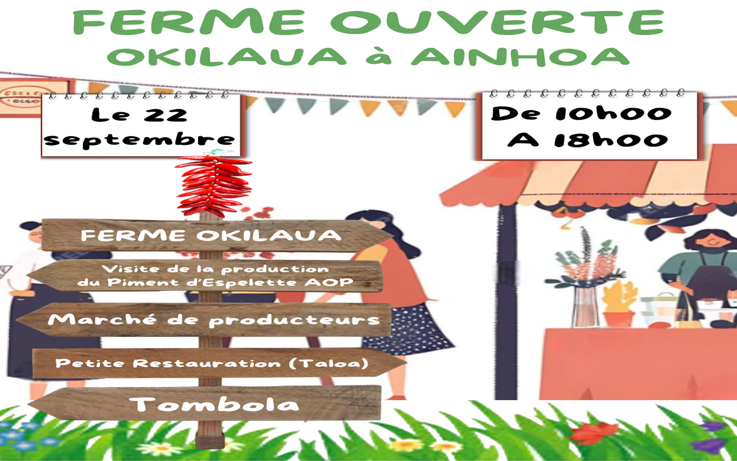 Journée découverte à la ferme okilaua avec marché de producteurs