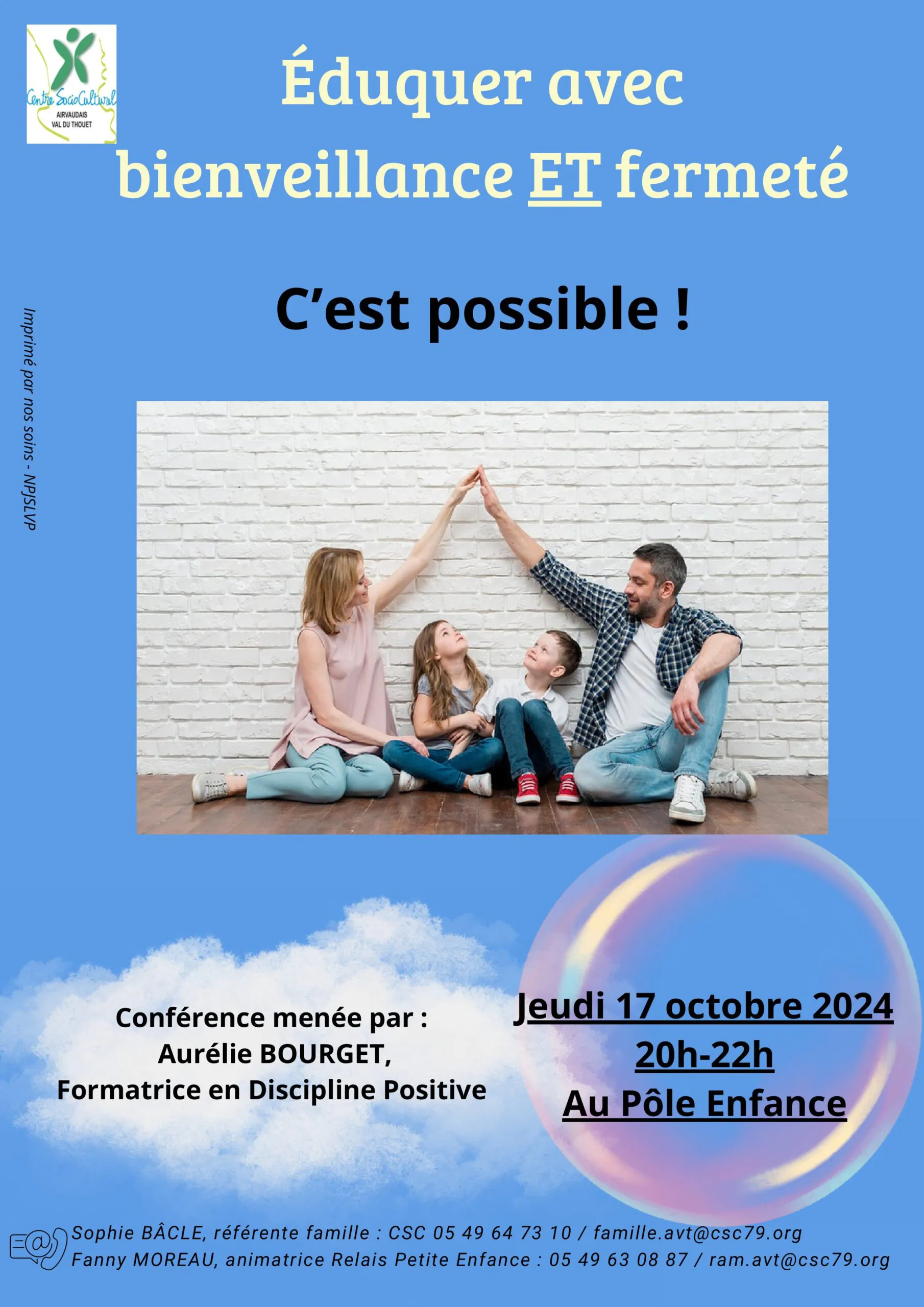 Conférence éduquer avec bienveillance et fermeté