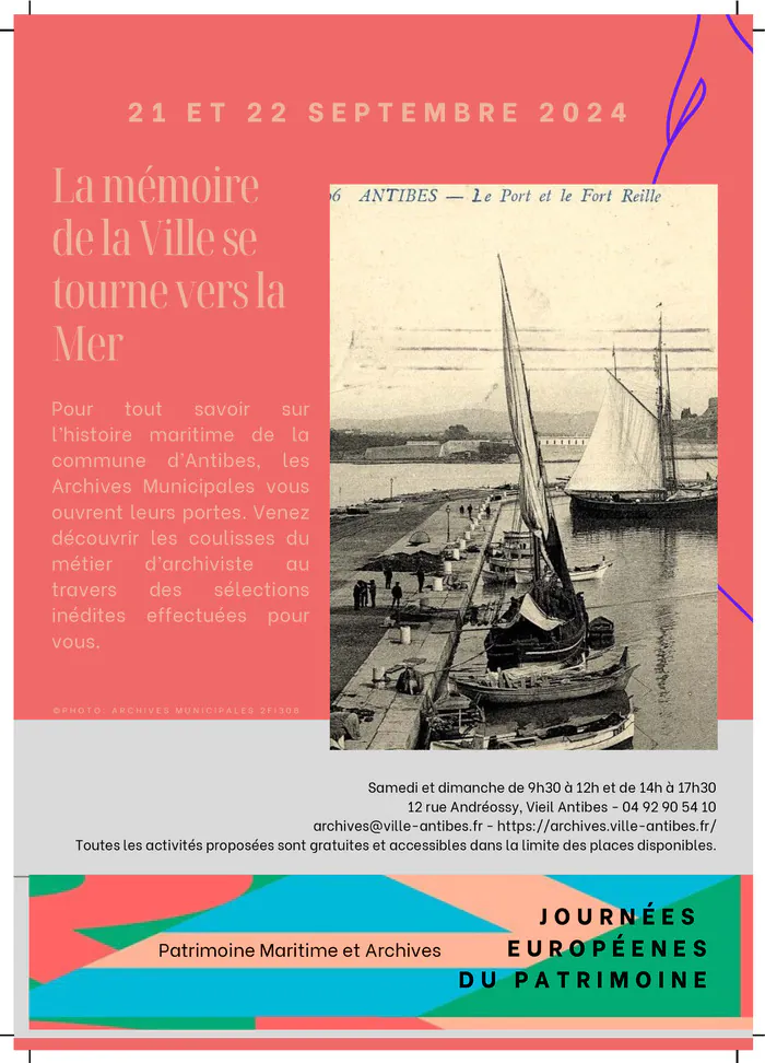 "Les archives font leur ciné : des sports aquatiques à Antibes" Archives municipales d'Antibes Juan-les-Pins Antibes