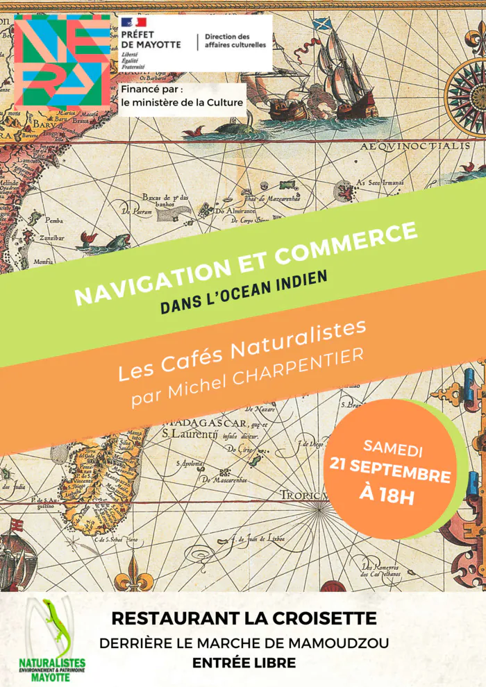 Conférence naturaliste - Navigation et commerce dans l'océan indien Bar/restaurant La Croisette Mamoudzou