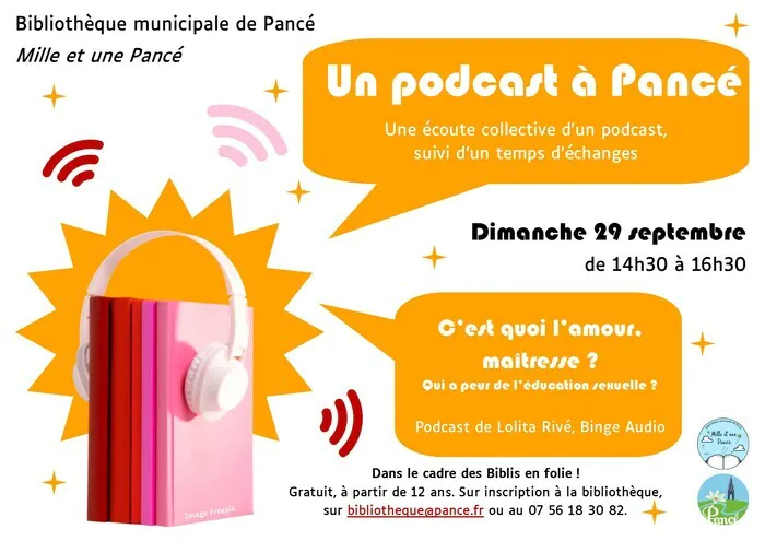 Un podcast à Pancé : écoute collective d'un podcast Bibliothèque municipale De Pancé Pancé