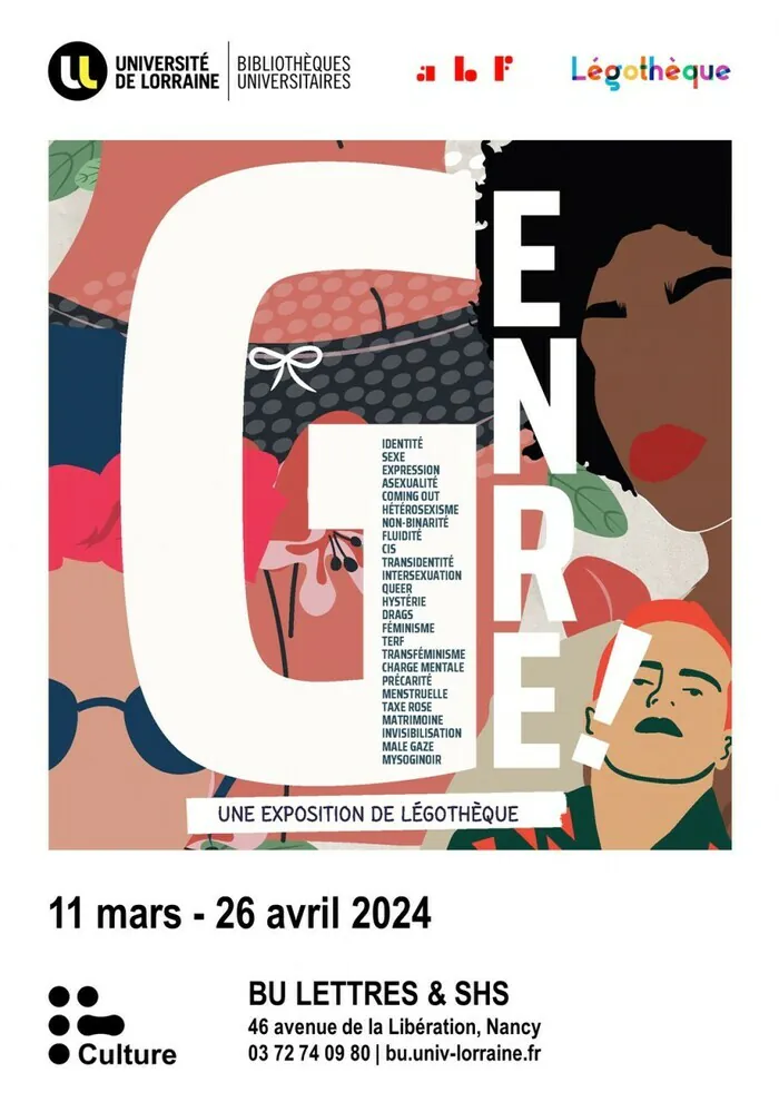 Exposition "Genre ? Vous avez dit genre ?" Bibliothèque universitaire Ingénieurs ENSTIB Épinal