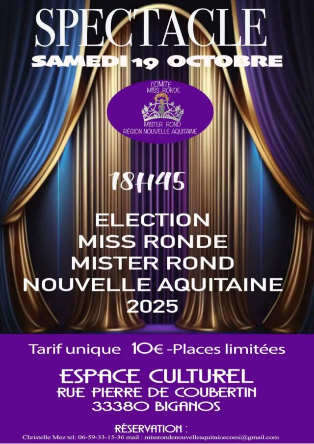 Election Miss ronde et Mister rond Nouvelle Aquitaine 2025