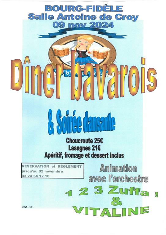 Diner Bavarois et soirée dansante