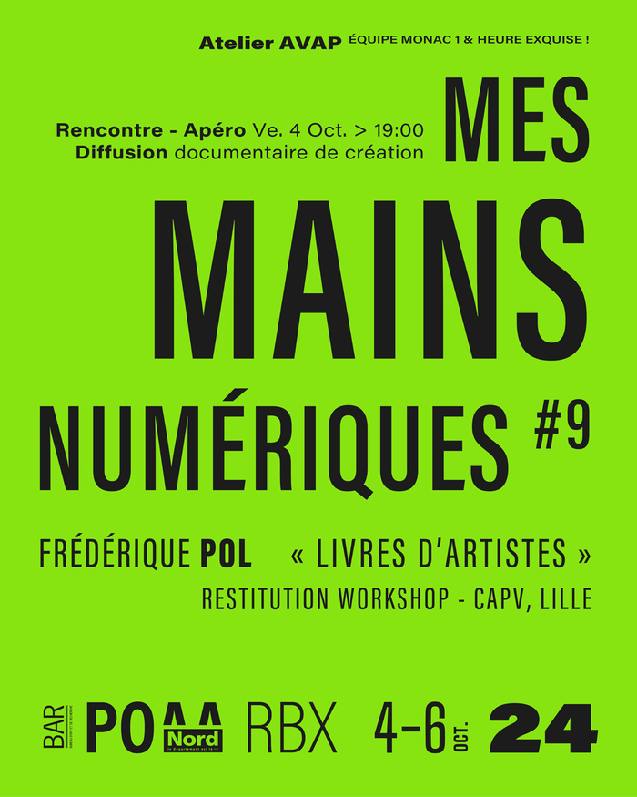 Frédérique Pol - Mes Mains Numériques #9 - Atelier Avap* Bureau d'art et de Recherche | Qsp galerie Roubaix