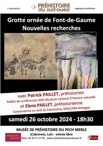 Conférence "Grotte ornée de Font-de-Gaume. Nouvelles recherches"