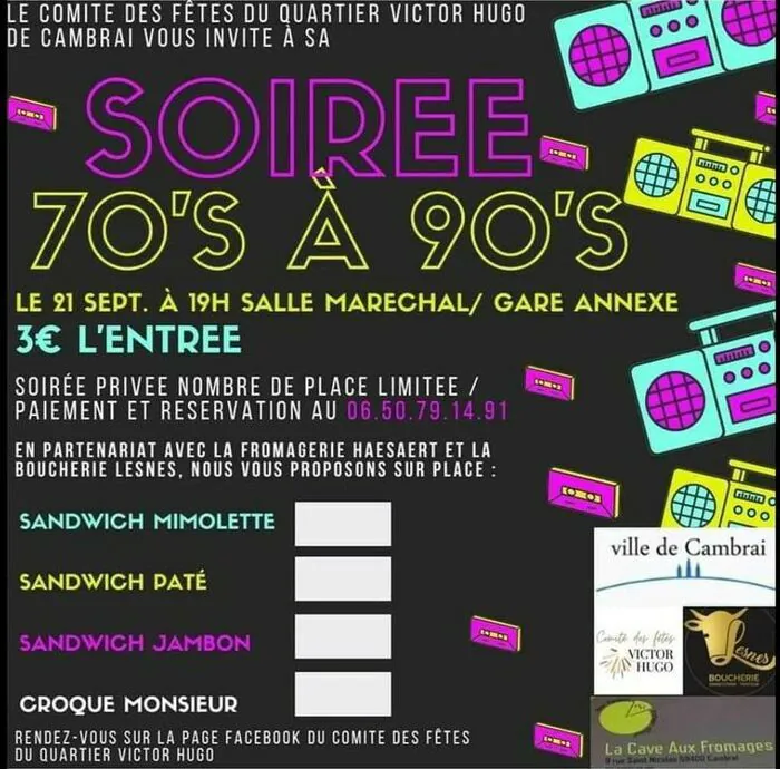 Soirée 70's à 90's Cambrai Cambrai