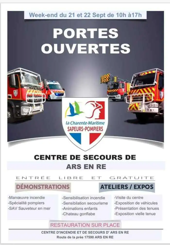 Journées portes ouvertes au centre de secours de Ars-en-Ré Caserne des pompiers Ars-en-Ré