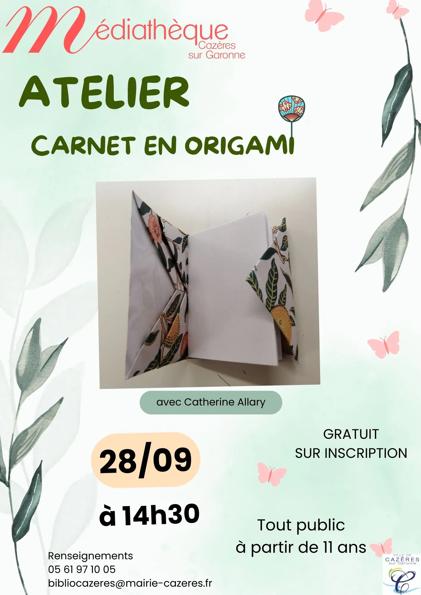 ATELIER CARNET EN ORIGAMI