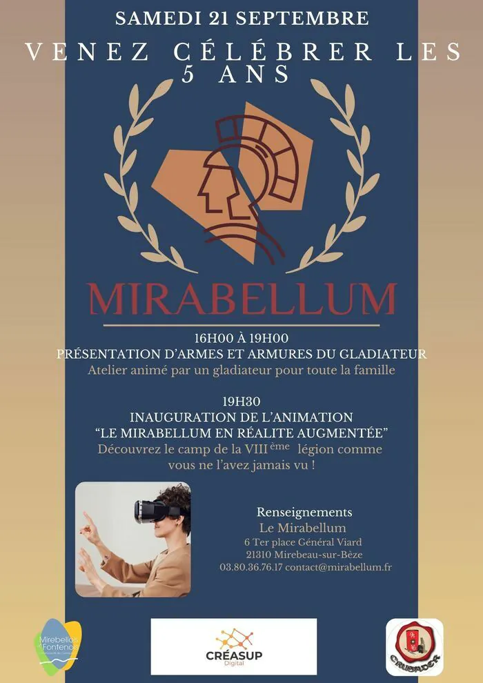 Démonstrations de gladiateurs et nombreuses animations pour les 5 ans du Mirabellum Centre d'interprétation archéologique Mirabellum Mirebeau-sur-Bèze