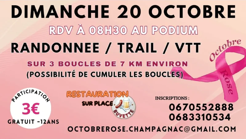 Octobre rose randonnée / trail / VTT