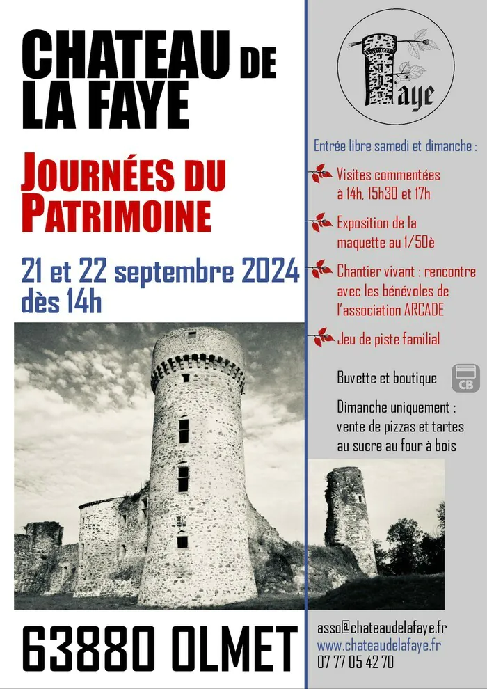 Journées du Patrimoine Château de la Faye Olmet