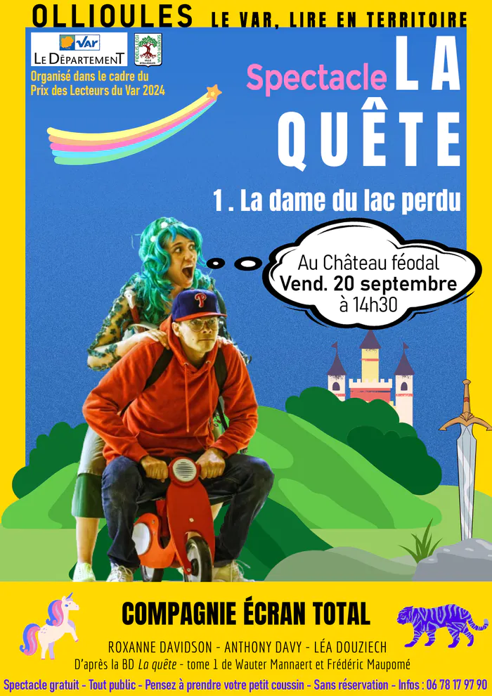 Spectacle "La Quête" par la compagnie Ecran total Château Féodal Ollioules