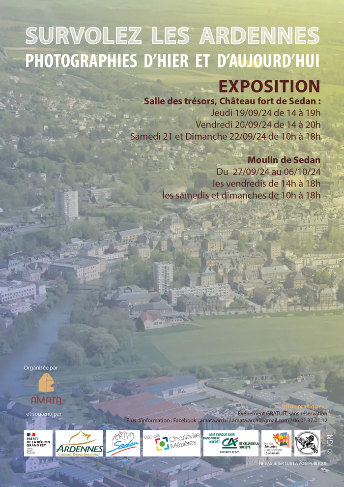 Exposition "Survolez les Ardennes : Photographies d'hier et Aujourd'hui" Château Fort Sedan