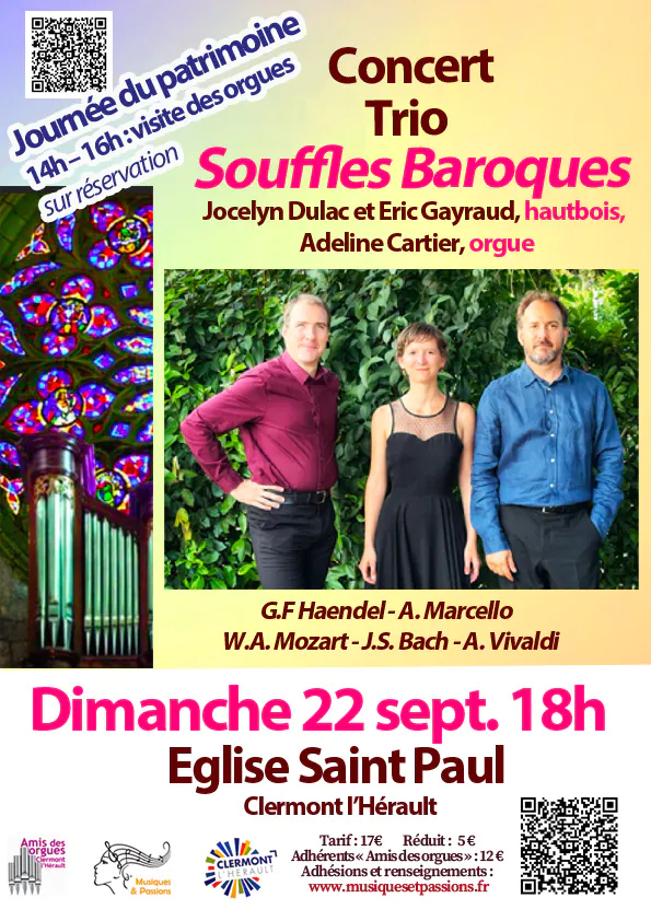 CONCERT EN TRIO SOUFFLES BAROQUES