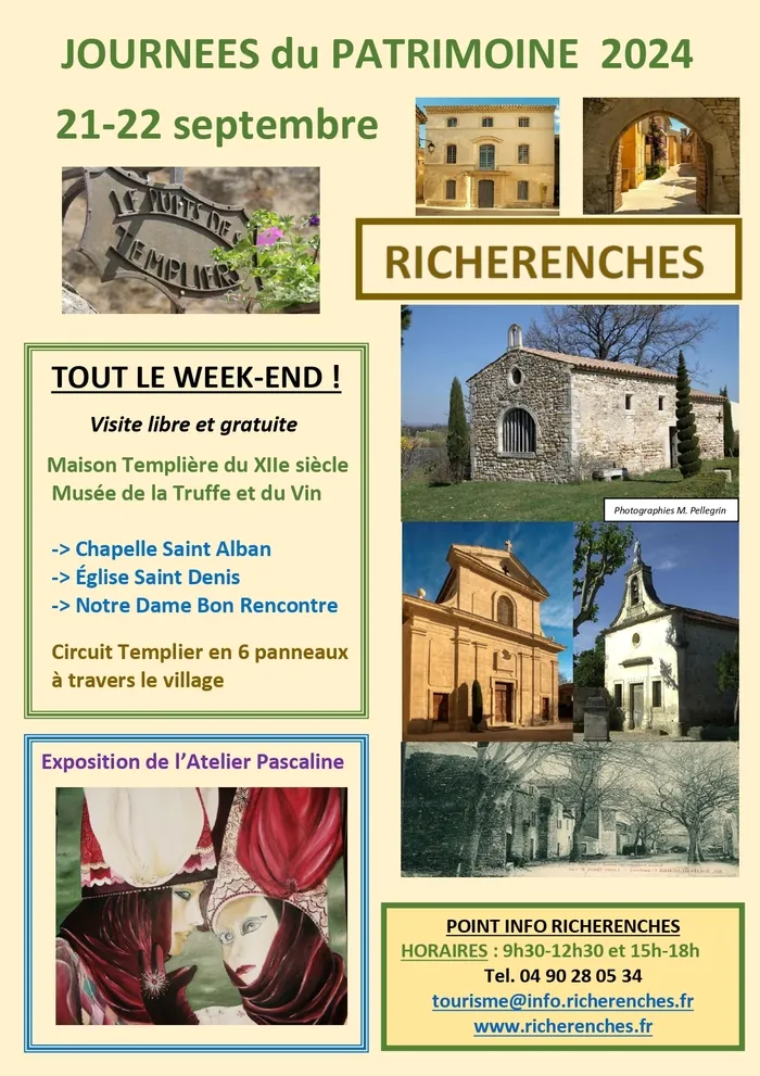 Journées du Patrimoine à Richerenches COMMANDERIE TEMPLIÈRE PRÉCIPITOIRE Richerenches