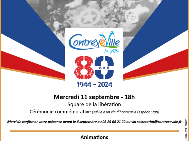 80 ANS DE LA LIBERATION DE CONTREXEVILLE EXPOSITION MEDIATHEQUE