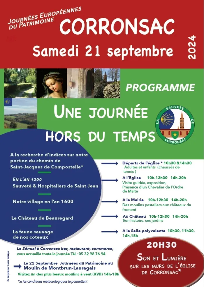 Une Journée hors du Temps : tout le programme des Journées du Patrimoine à Corronsac Corronsac Corronsac