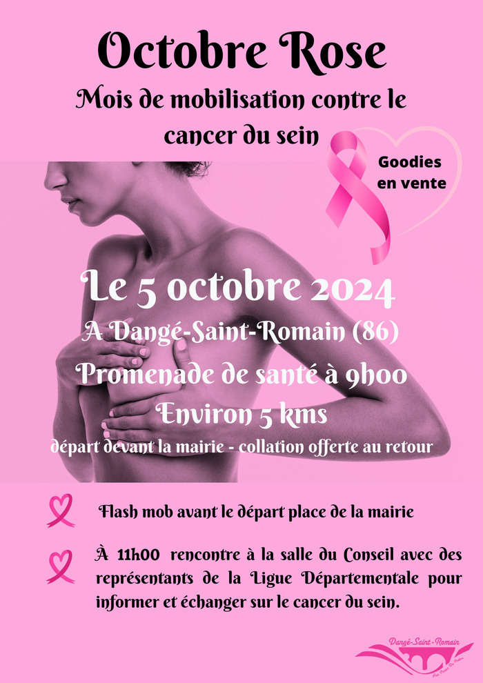 OCTOBRE ROSE LE 05/10 MAIRIE DE DANGE ST-ROMAIN