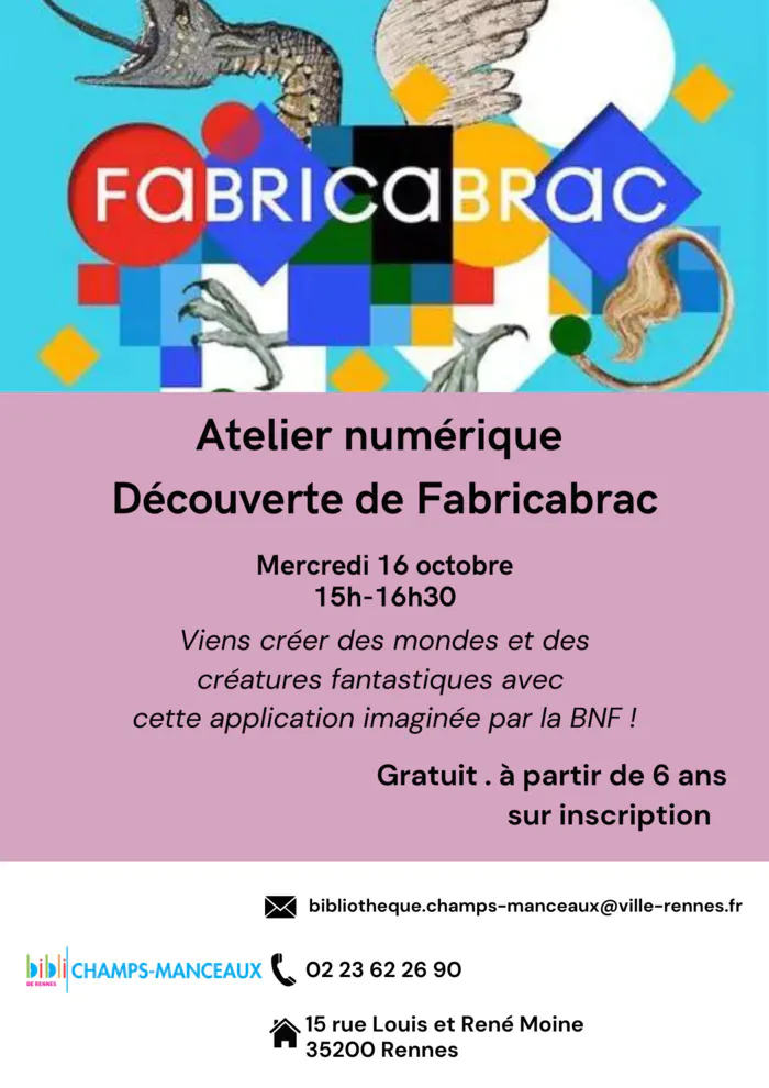 Découvrir Fabricabrac bibliothèque Champs-Manceaux Rennes