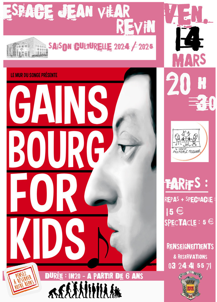 Soirée Cabaret Au Merle Moqueur – Gainsbourg for kids espace jean vilar revin Revin