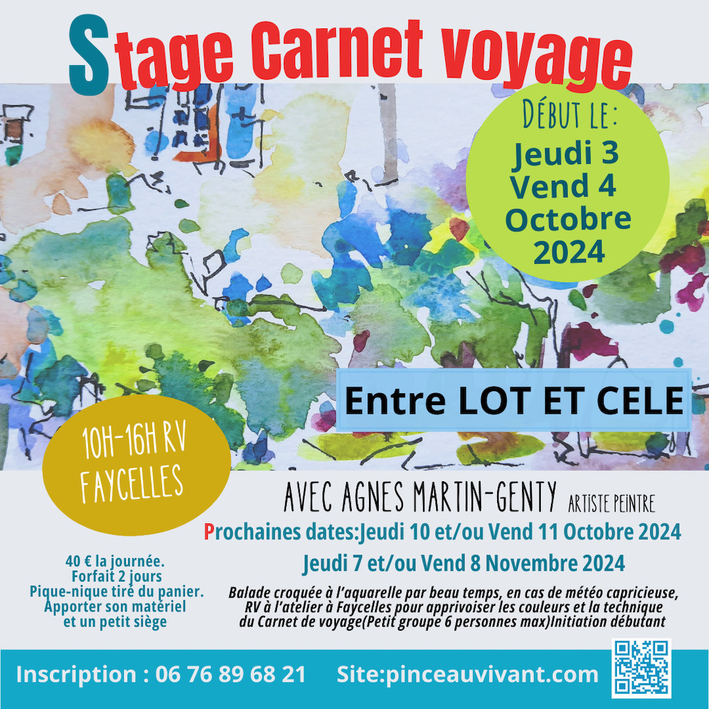 Stage carnets de voyage à Faycelles