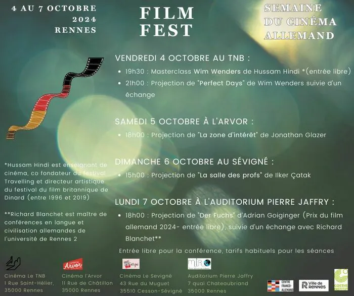 Festival du film allemand Auditorium Pierre Jaffry Rennes