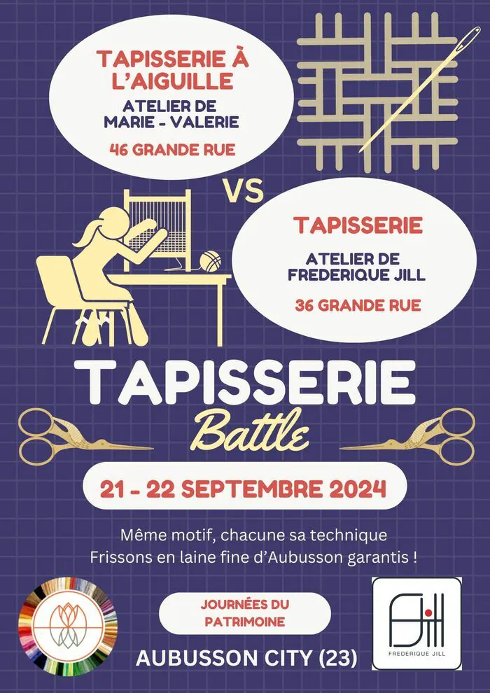 Battle de tapisserie ! Galerie Atelier de cartons et de tapisseries Aubusson