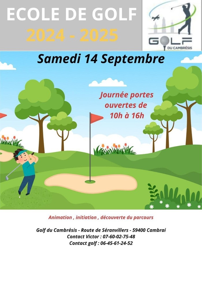 Ecole de golf 2024-2025  ️ Golf du Cambrésis Séranvillers-Forenville