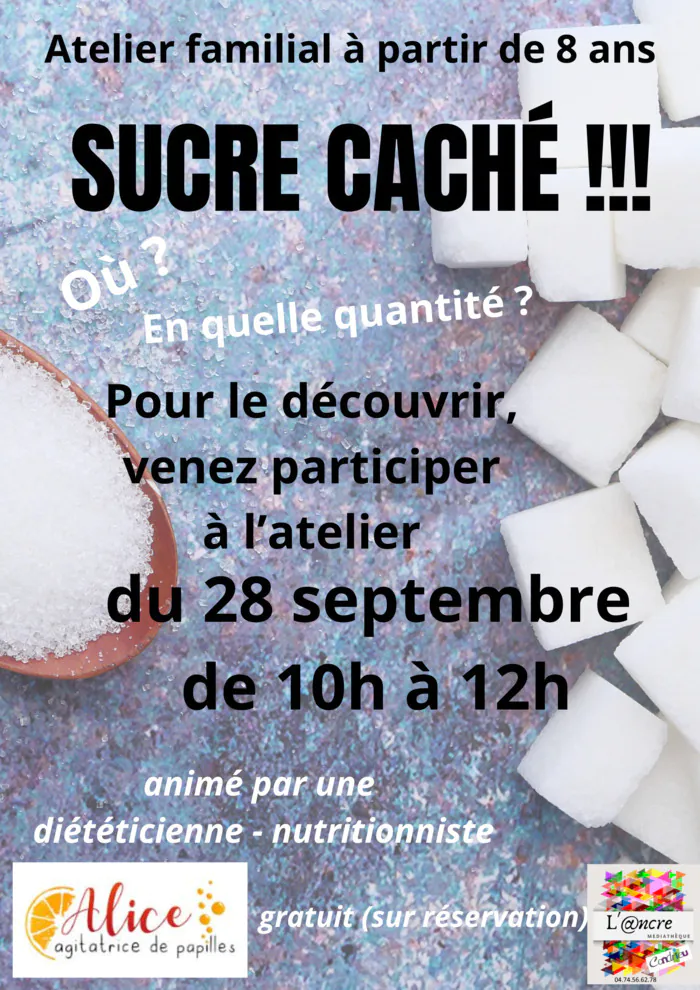 Atelier diététique : Le Sucre caché !!! L'Ancre de Condrieu - Médiathèque Condrieu