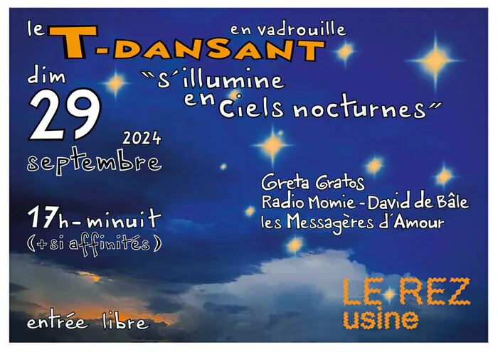 Le T-Dansant s'illumine en Ciels nocturnes Le Rez-Usine Genève