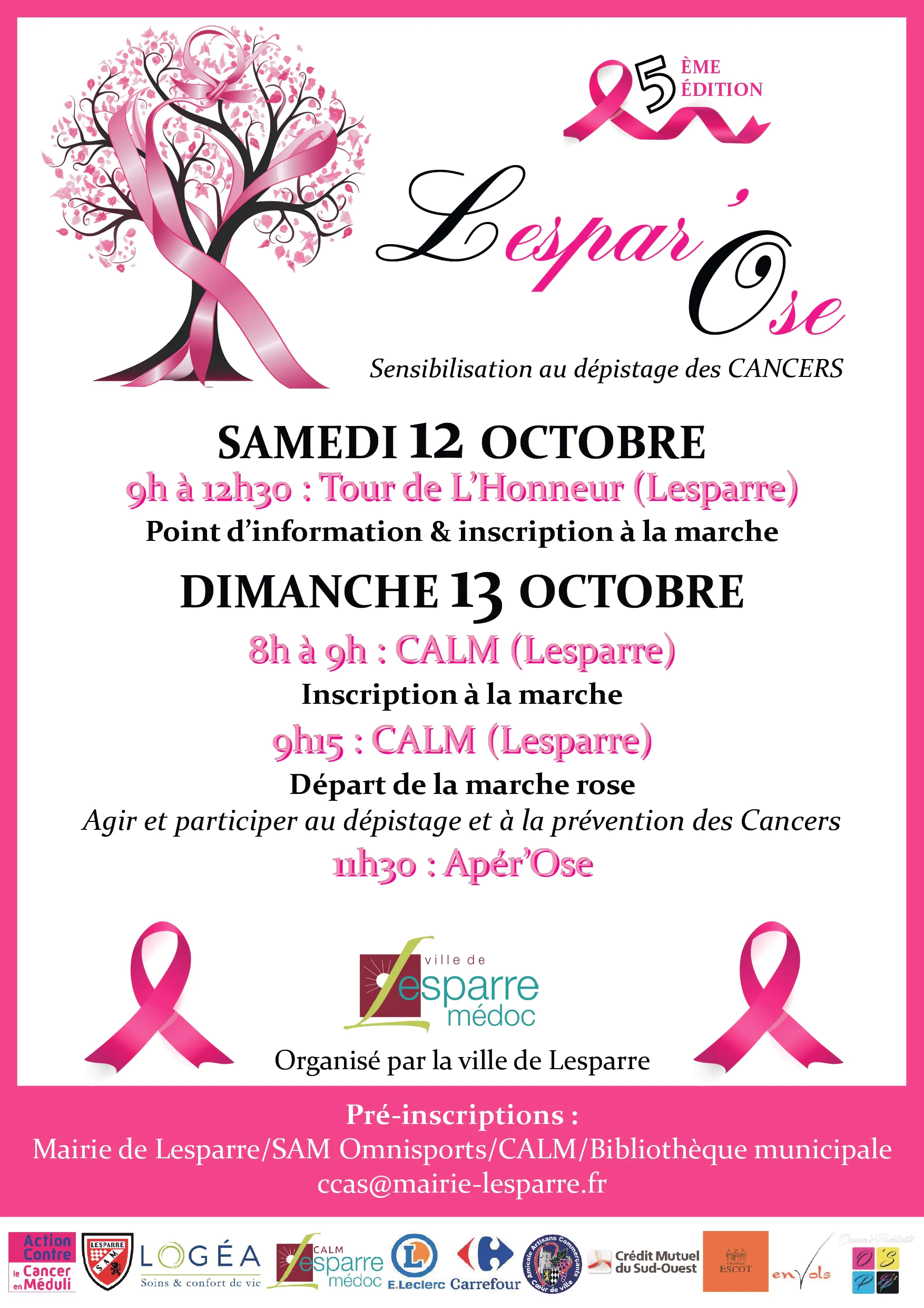 Octobre Rose 2024 à Lesparre  la Marche Lespar'Ose