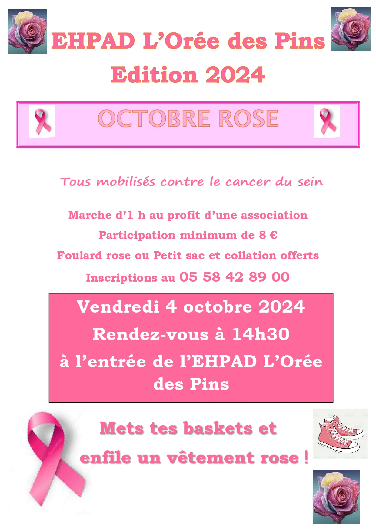 Octobre rose avec l'EHPAD