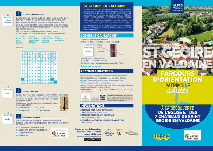 Parcours ludique d'orientation Mairie Saint Geoire en Valdaine Saint-Geoire-en-Valdaine