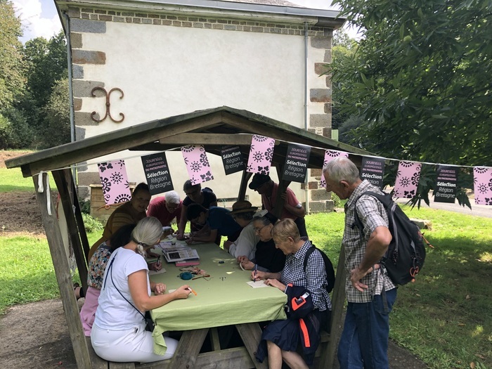 Atelier de broderie collectif Maison du Canal d'Ille et Rance Hédé-Bazouges