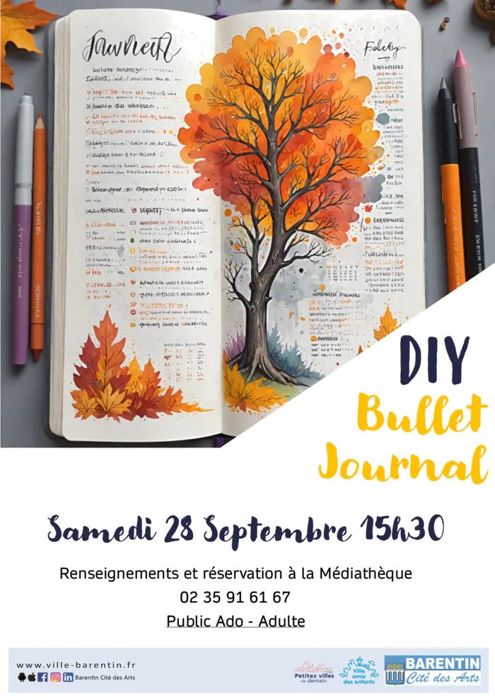 Atelier DIY : Le bullet journal Mediathèque Pierre Mendes France