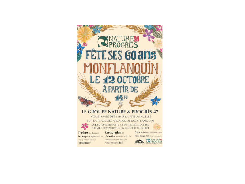 Nature et progrès fête ses 60 ans à Monflanquin