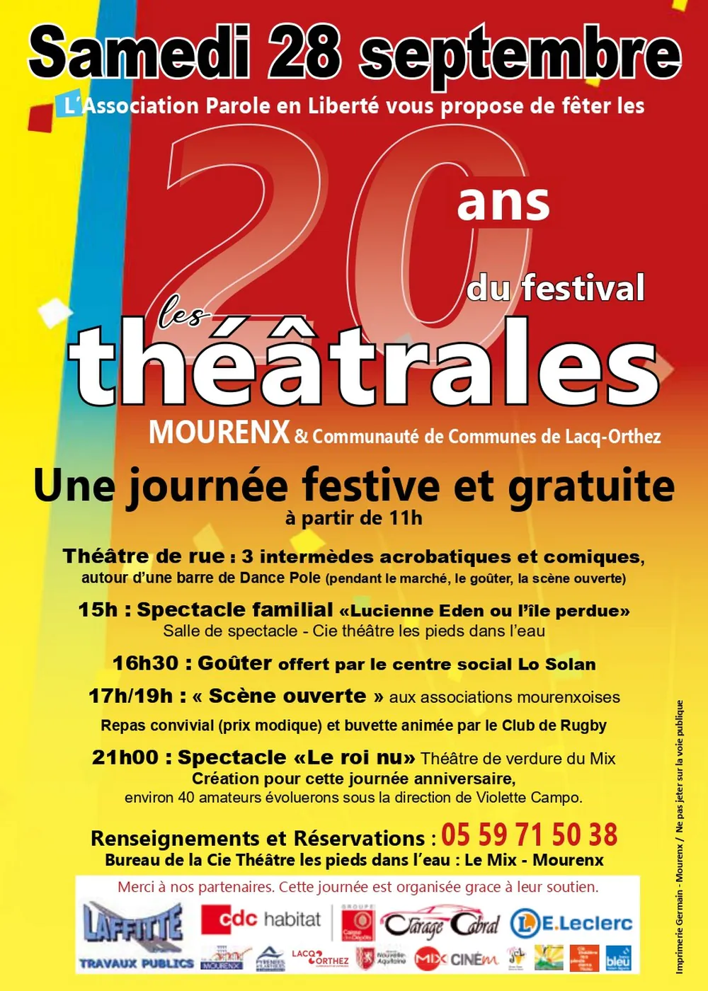 Ouverture Les 20 ans du Festival "Les Théâtrales"