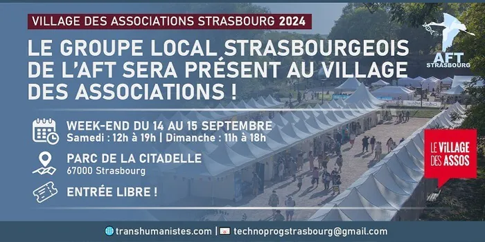 L’AFT67 sera au Village des Associations Strasbourg 2024. parc de la citadelle Strasbourg