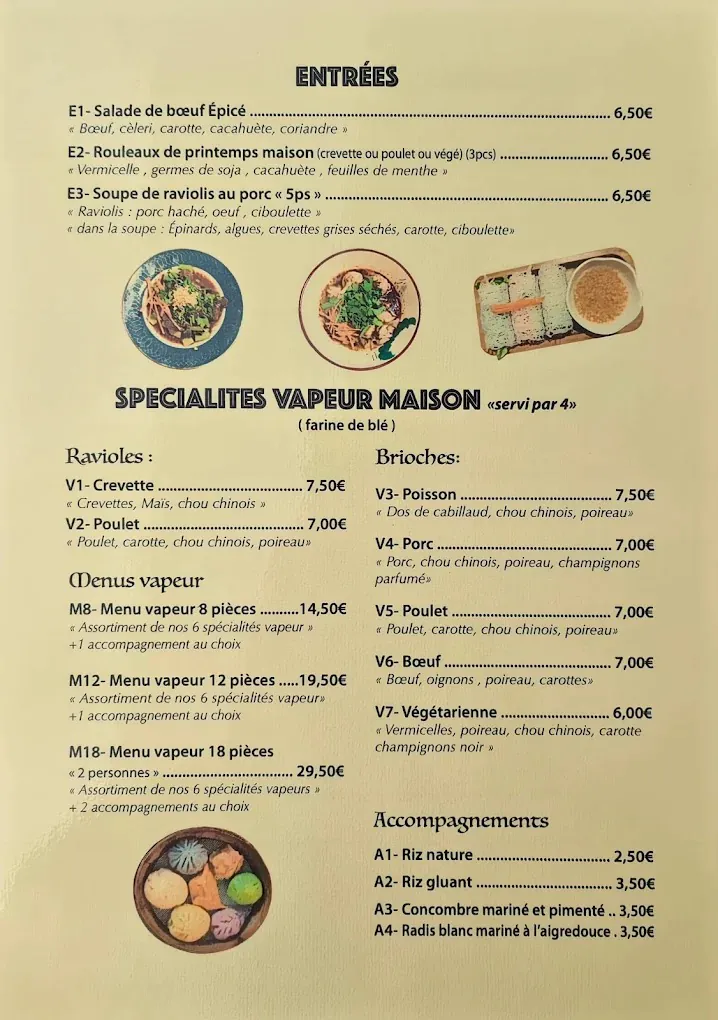 menu carte resto chinois rennes