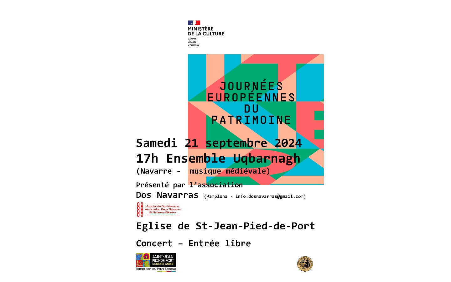 Journées Européennes du Patrimoine concert de musique médiévale avec "Ensemble Uqbarnagh"