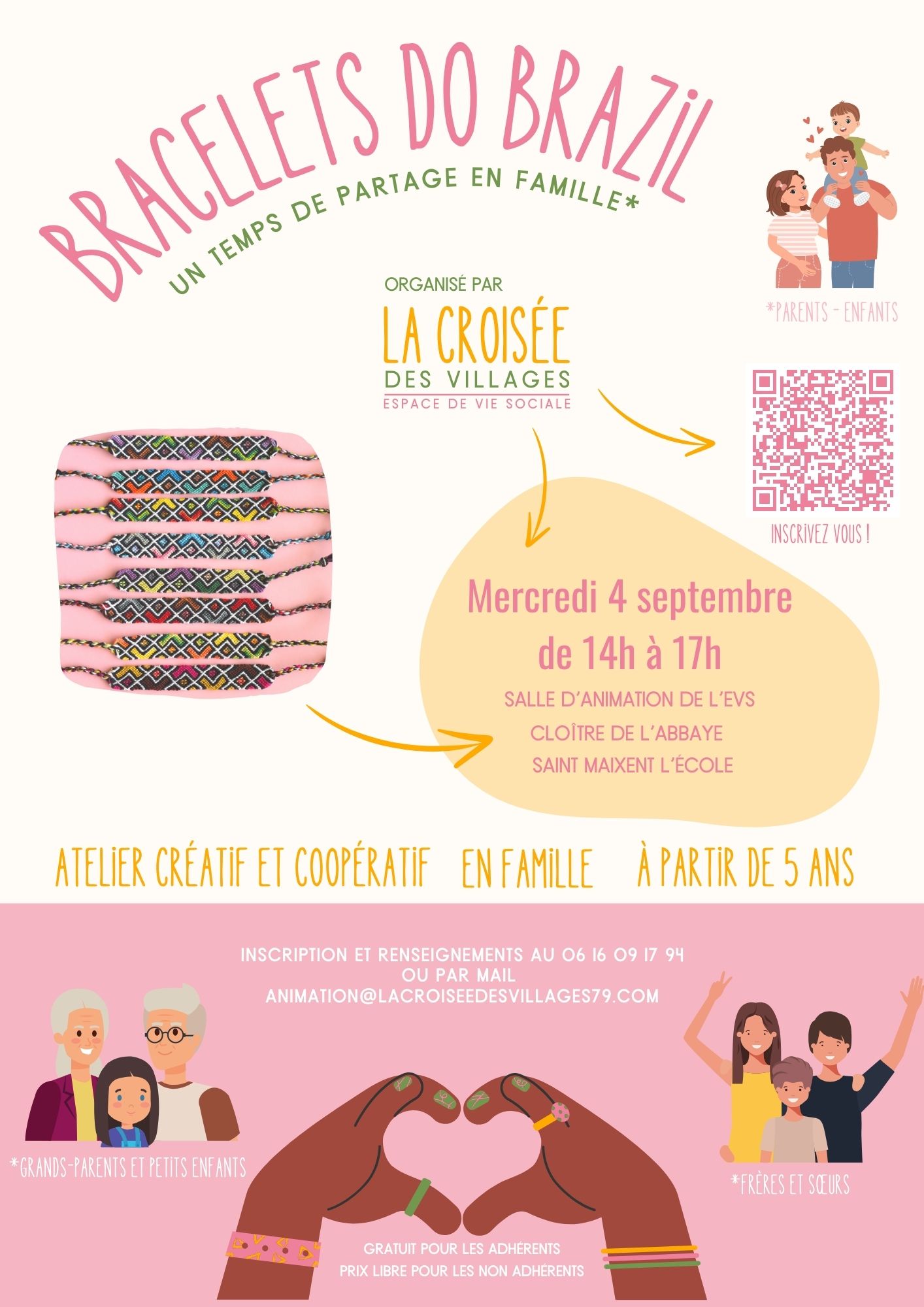 Répit Familial Atelier Bracelets Brésiliens