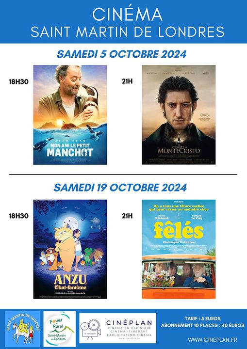 CINÉMA SAINT-MARTIN-DE-LONDRES OCTOBRE 2024