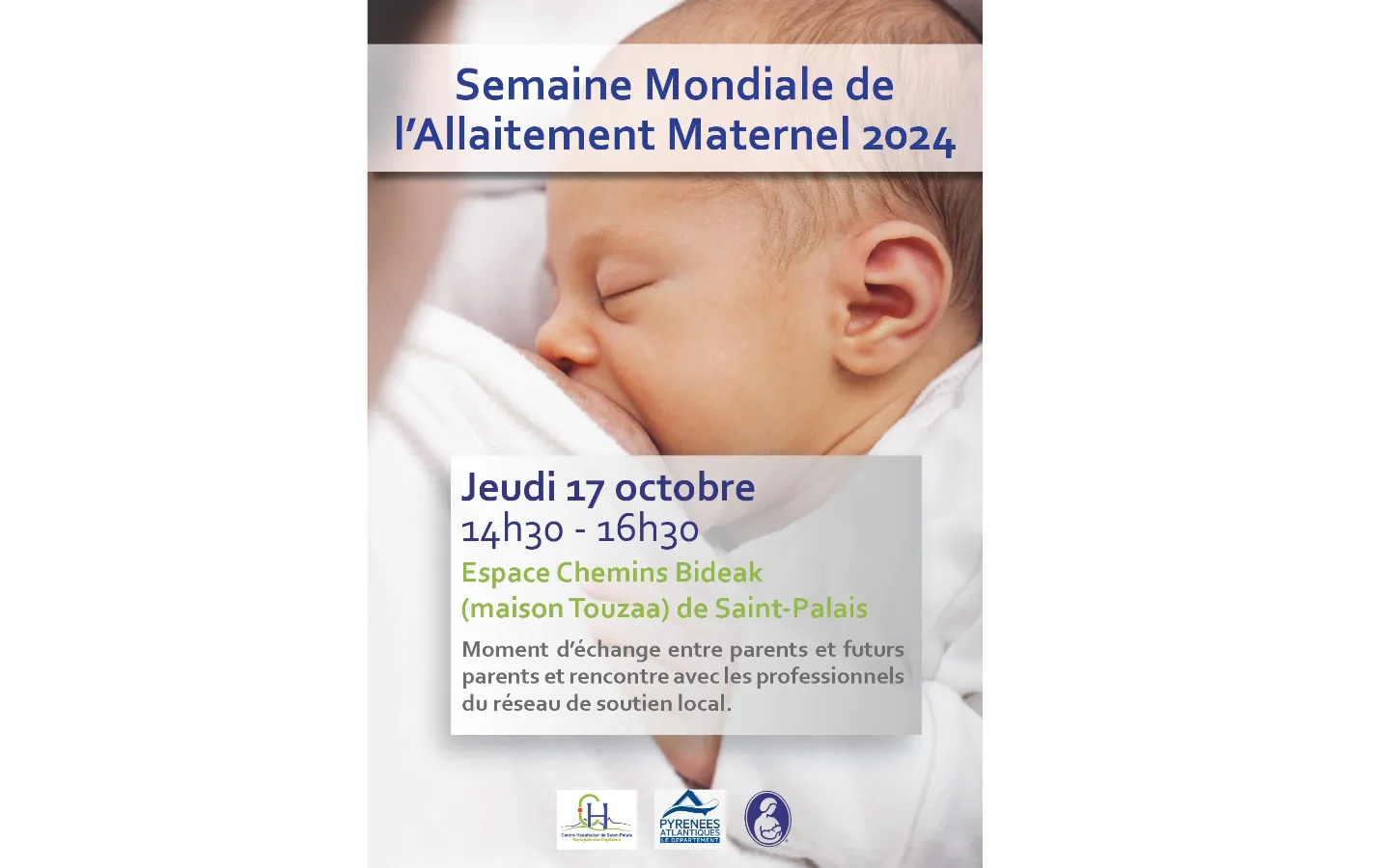 Semaine Mondiale de l'Allaitement Maternel 2024 moment d'échange entre parents et futurs parents