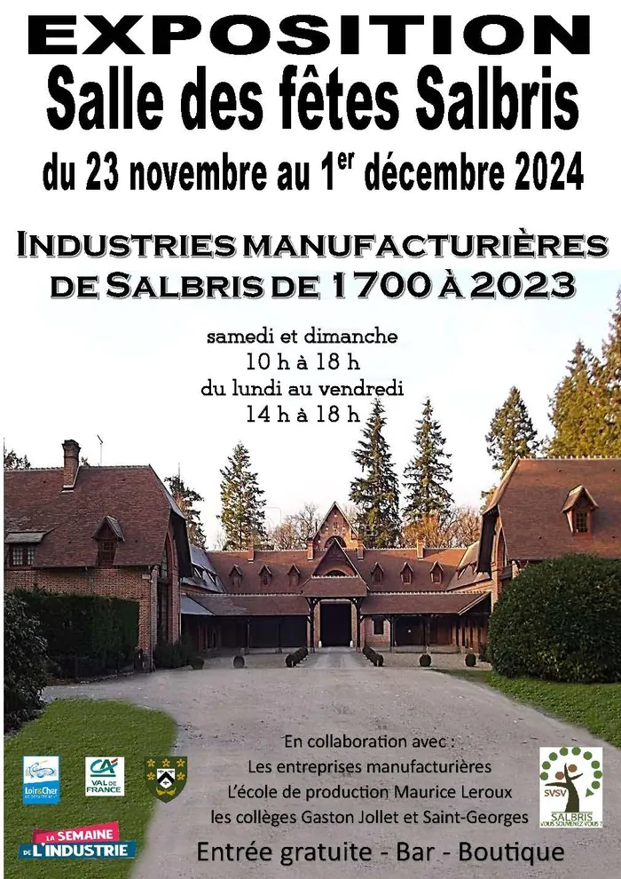 Industries manufacturières de Salbris de 1700 à 2023 Salle des fêtes  Georges Vilpoux Salbris