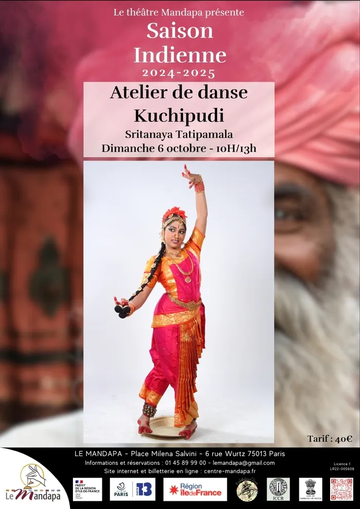 Atelier de danse indienne Kuchipudi Théâtre Mandapa Paris