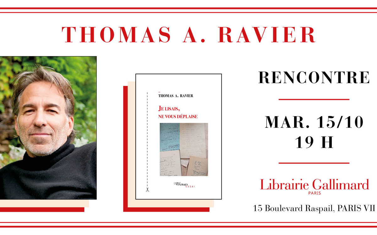 Thomas A. Ravier présente « Je lisais